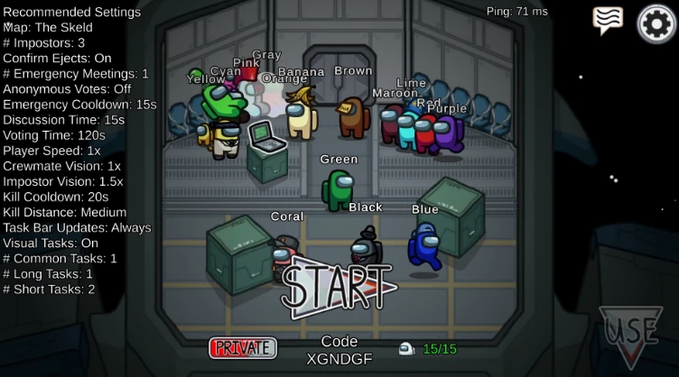 mega menu in among us